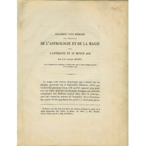FRAGMENT D'UN MEMOIRE SUR L'HISTOIRE DE L'ASTROLOGIE ET DE LA MAGIE DANS L'ANTIQUITE ET AU MOYEN AGE FRAGMENT D'UN MEMOIRE SUR L'HISTOIRE DE L'ASTROLOGIE ET DE LA MAGIE DANS L'ANTIQUITE ET AU MOYEN AGE